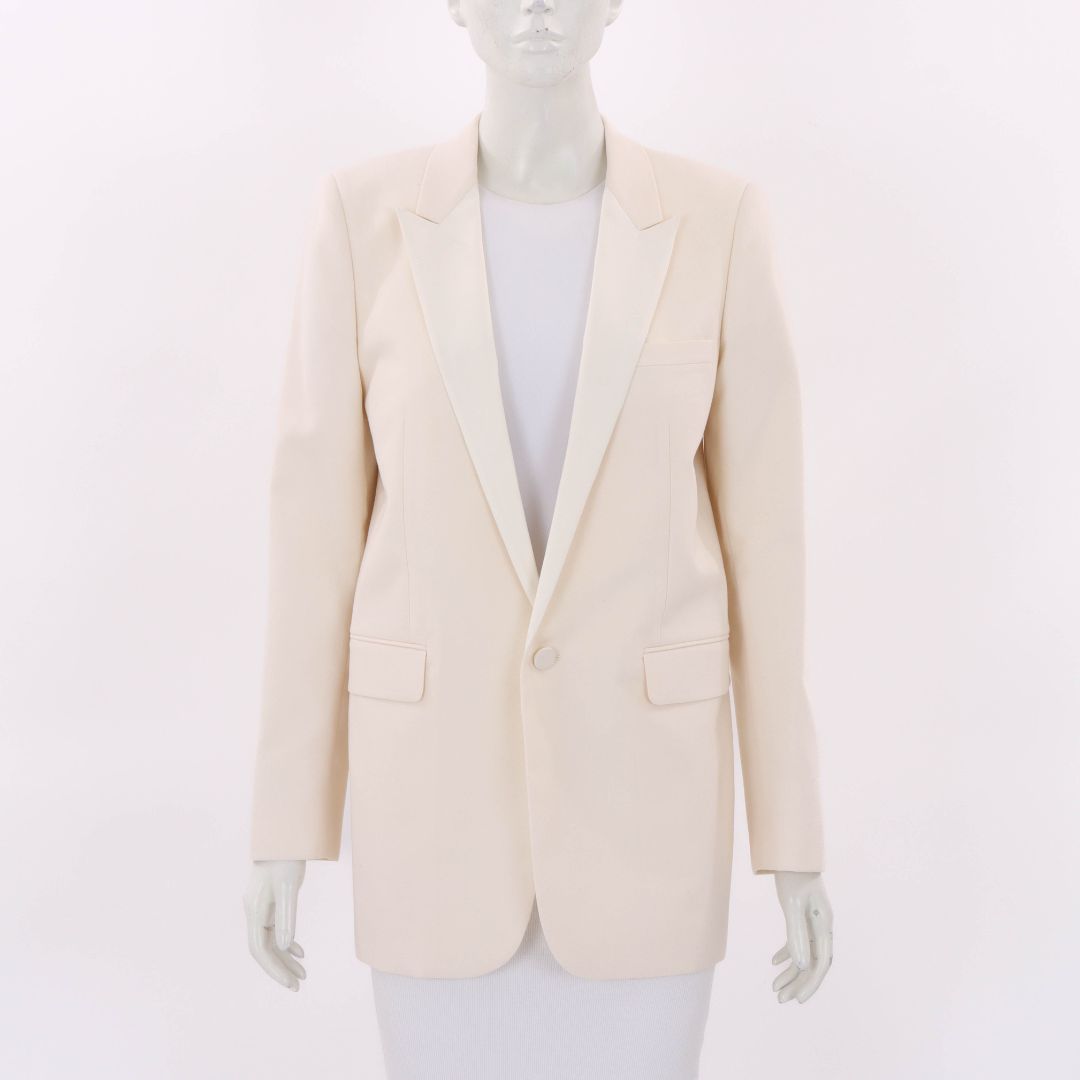 Saint Laurent Wool Blend Tuxedo Jacket Size FR 40 | AU 12