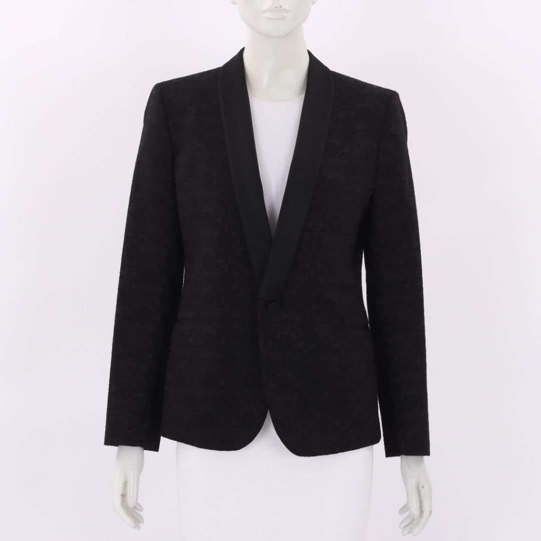 Saint Laurent Brocade Tuxedo Jacket Size FR 42 | AU 14