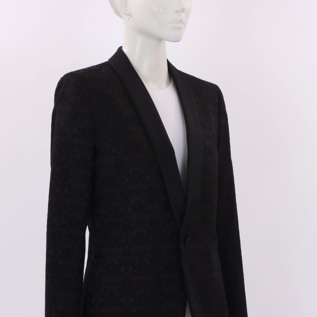 Saint Laurent Brocade Tuxedo Jacket Size FR 42 | AU 14