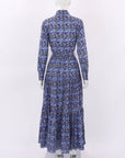 La DoubleJ 'Bellini' Tiered Printed Maxi Shirt Dress Small