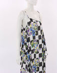 Off-White Silk Blend Print Midi Dress IT 42 | AU 10