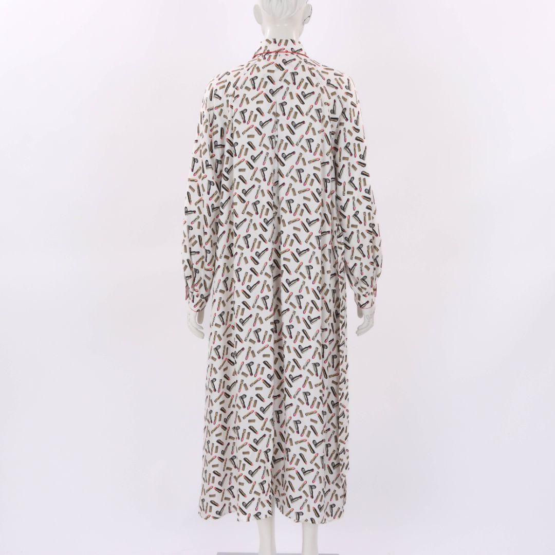Max Mara Silk Print Belted Shirt Dress Size US 4 | AU 8