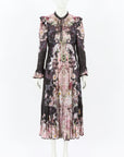 Zimmermann 'Dancer' Tie Neck Midi Dress Size 1
