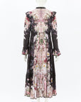 Zimmermann 'Dancer' Tie Neck Midi Dress Size 1