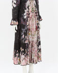 Zimmermann 'Dancer' Tie Neck Midi Dress Size 1