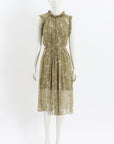 Zimmermann 'Rife' Ruffle Neck Midi Dress Size 0