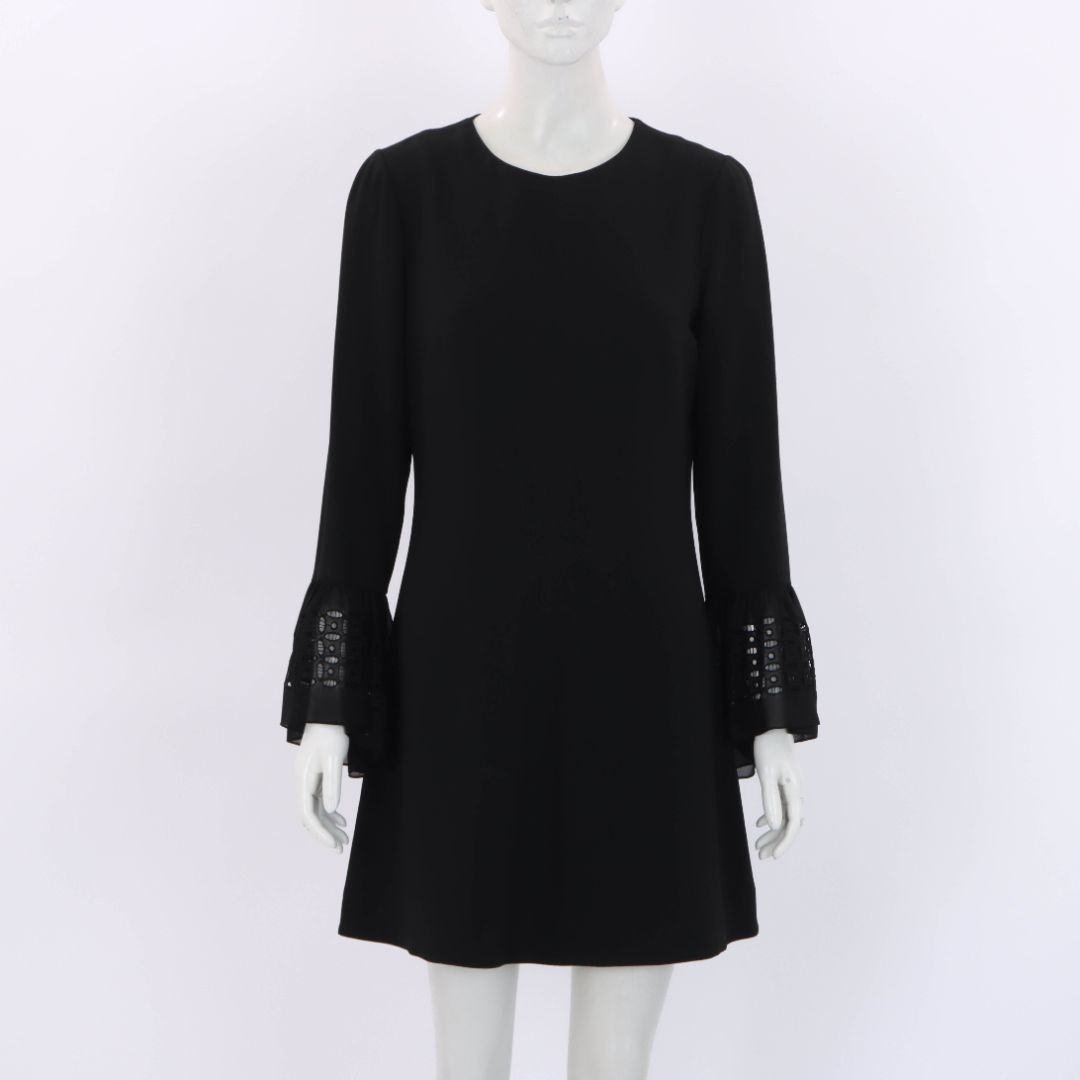 Saint Laurent Bell Sleeve Sable Dress Size FR 40 | AU 12