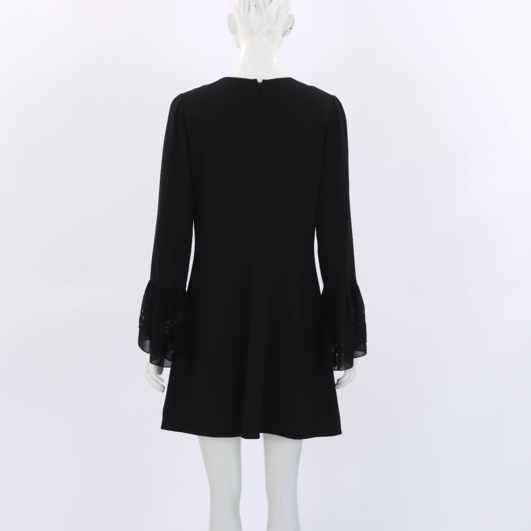 Saint Laurent Bell Sleeve Sable Dress Size FR 40 | AU 12