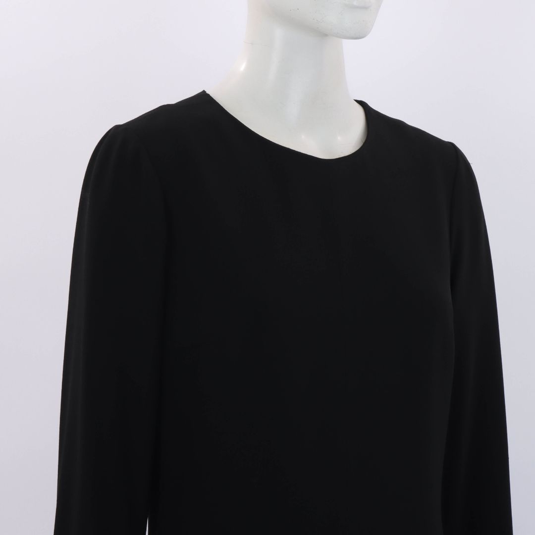 Saint Laurent Bell Sleeve Sable Dress Size FR 40 | AU 12