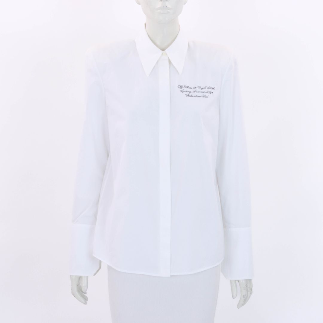 Off-White Cotton Bohemian Blur Shirt Size L