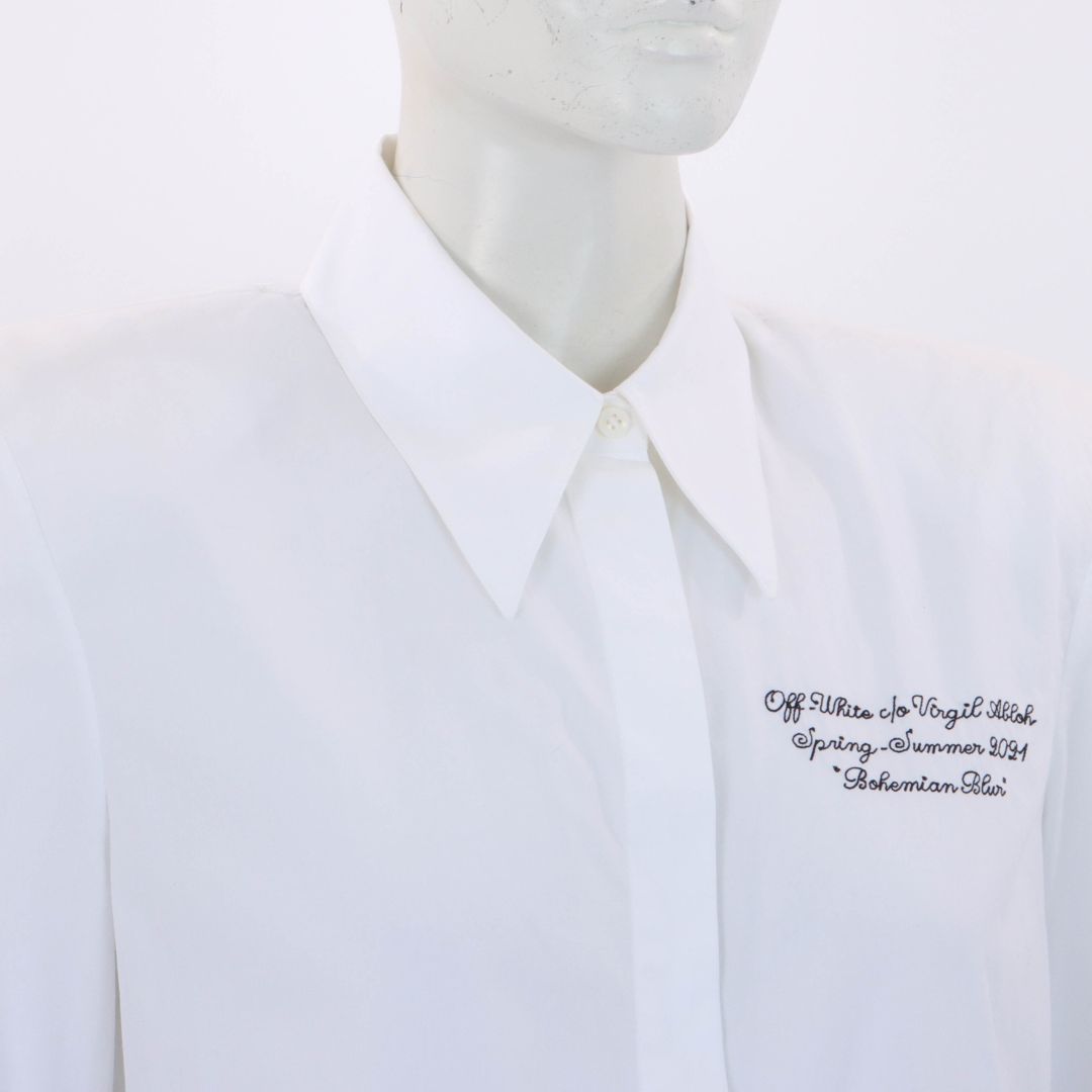 Off-White Cotton Bohemian Blur Shirt Size L