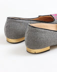 Charlotte Olympia Checked Embroidered Ballet Flats Size 36.5