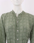 Flannel Belted Silk Print Dress Size 0