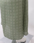 Flannel Belted Silk Print Dress Size 0