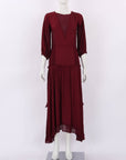 Flannel Satin Midi Dress Size 0