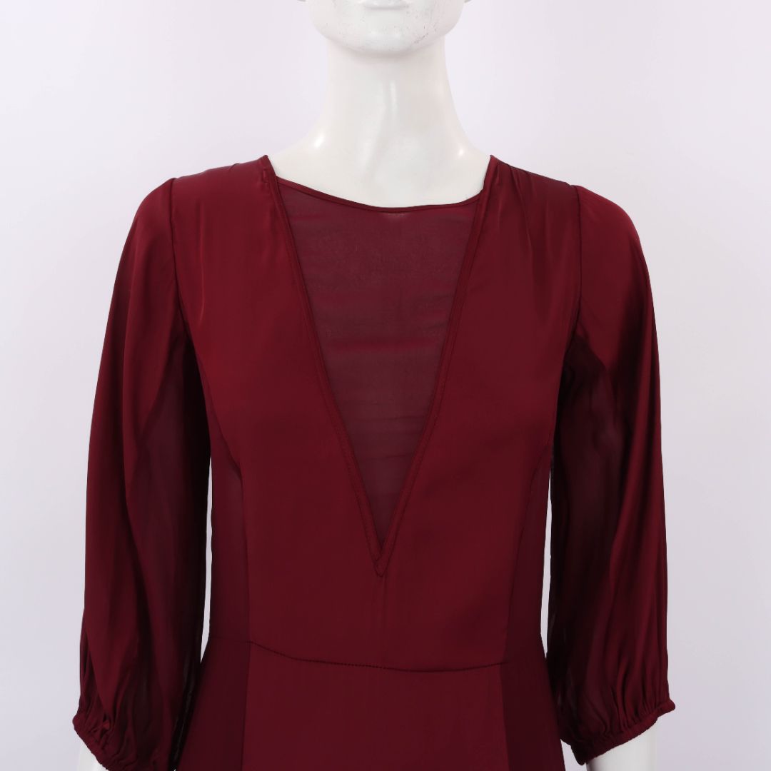 Flannel Satin Midi Dress Size 0