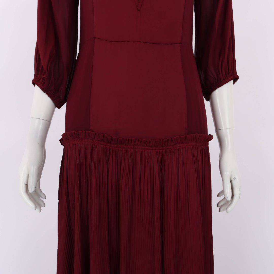 Flannel Satin Midi Dress Size 0