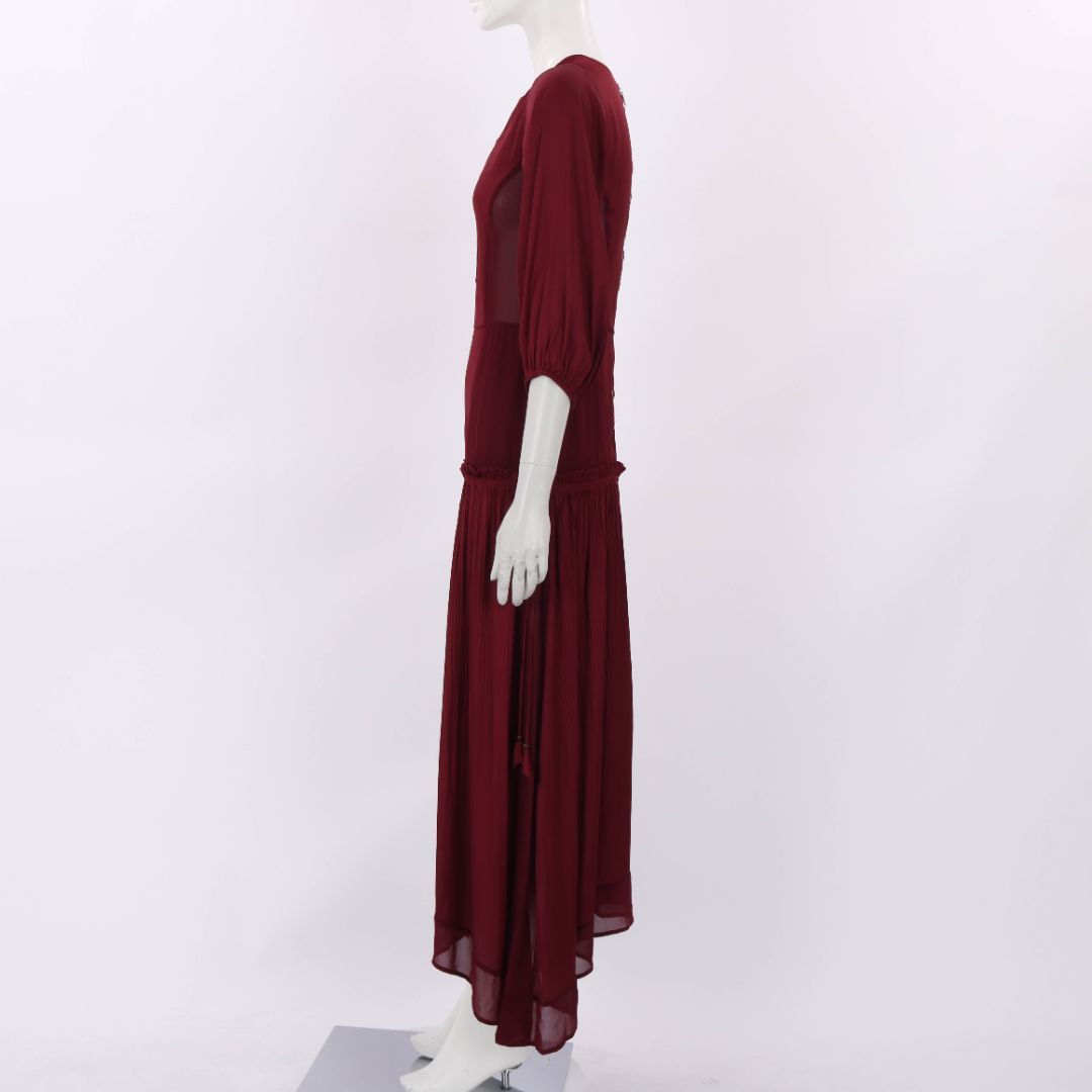 Flannel Satin Midi Dress Size 0