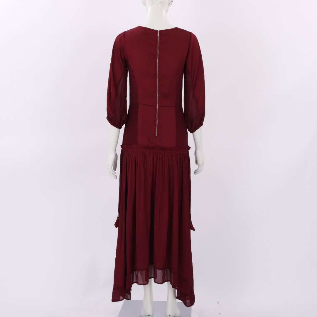 Flannel Satin Midi Dress Size 0