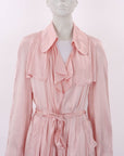 Flannel Satin Trench Coat Size Small/Medium