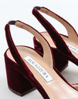 Aquazzura 'Talita' Velvet 50 Slingback Pumps Size 37.5