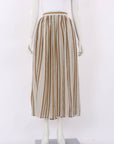 Flannel Striped Silk Wrap Skirt One Size