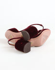 Aquazzura 'Talita' Velvet 50 Slingback Pumps Size 37.5