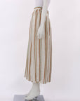 Flannel Striped Silk Wrap Skirt One Size