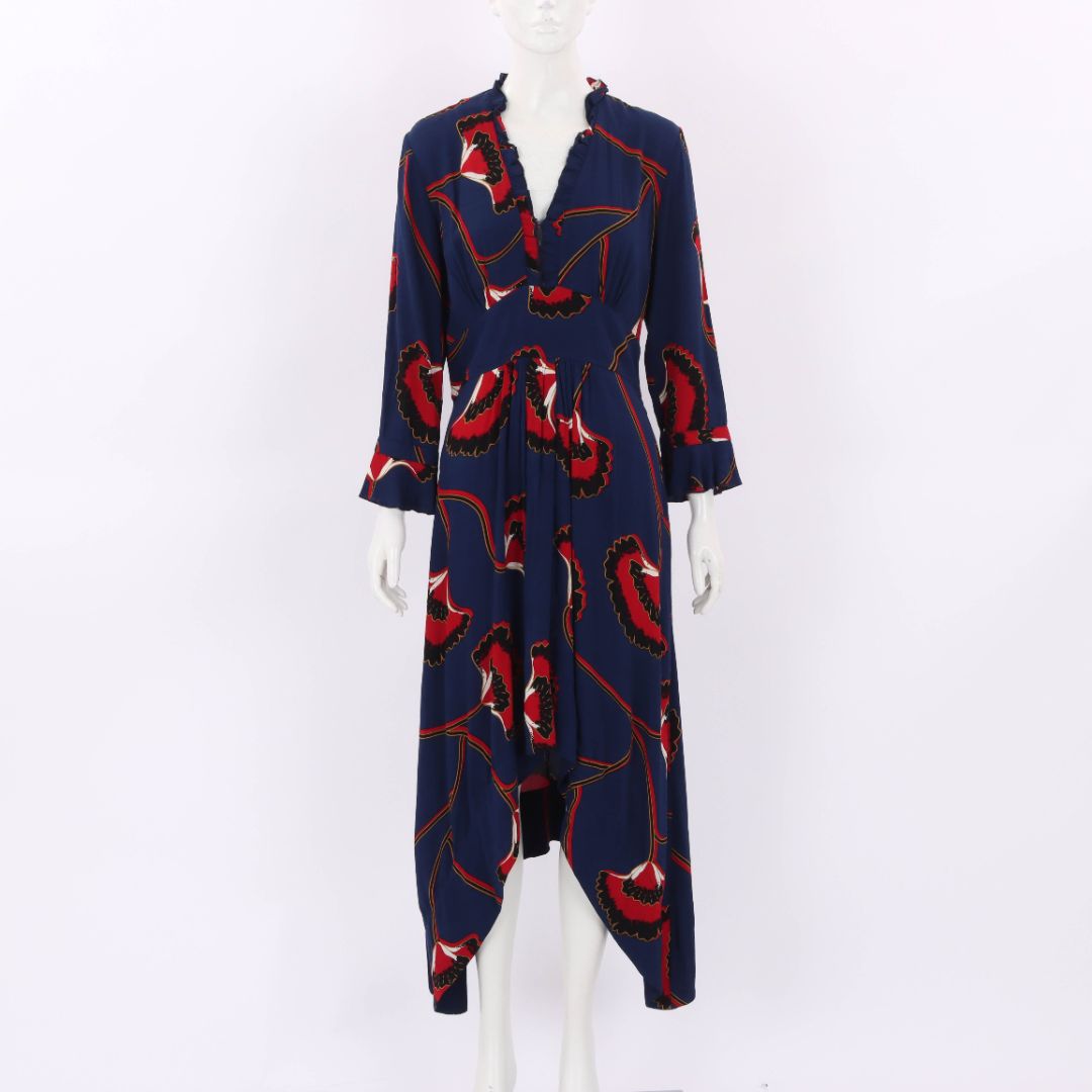 Ba&Sh Lalie Floral Midi Dress Size 2