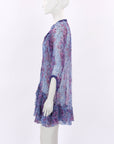 Poupette St Barth Sheer Print Mini Dress One Size