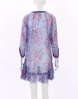 Poupette St Barth Sheer Print Mini Dress One Size