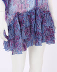Poupette St Barth Sheer Print Mini Dress One Size