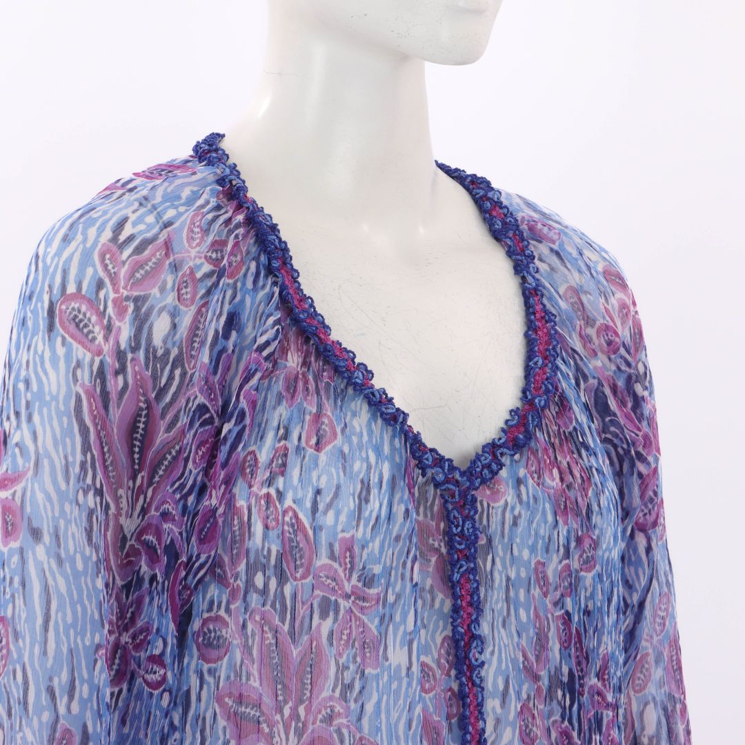 Poupette St Barth Sheer Print Mini Dress One Size
