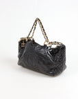 Chanel Vinyl Rock and Chain Bowler Bag Size Medium