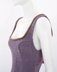 Elisabetta Franchi Tweed Chain Mini Dress Size IT 40 | AU 8