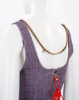 Elisabetta Franchi Tweed Chain Mini Dress Size IT 40 | AU 8