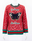 Gucci L'Aveugle Par Amour Graphic Lace Sweater Size M