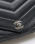 Chanel Medium Leather Chevron Quilted Flap Bag
