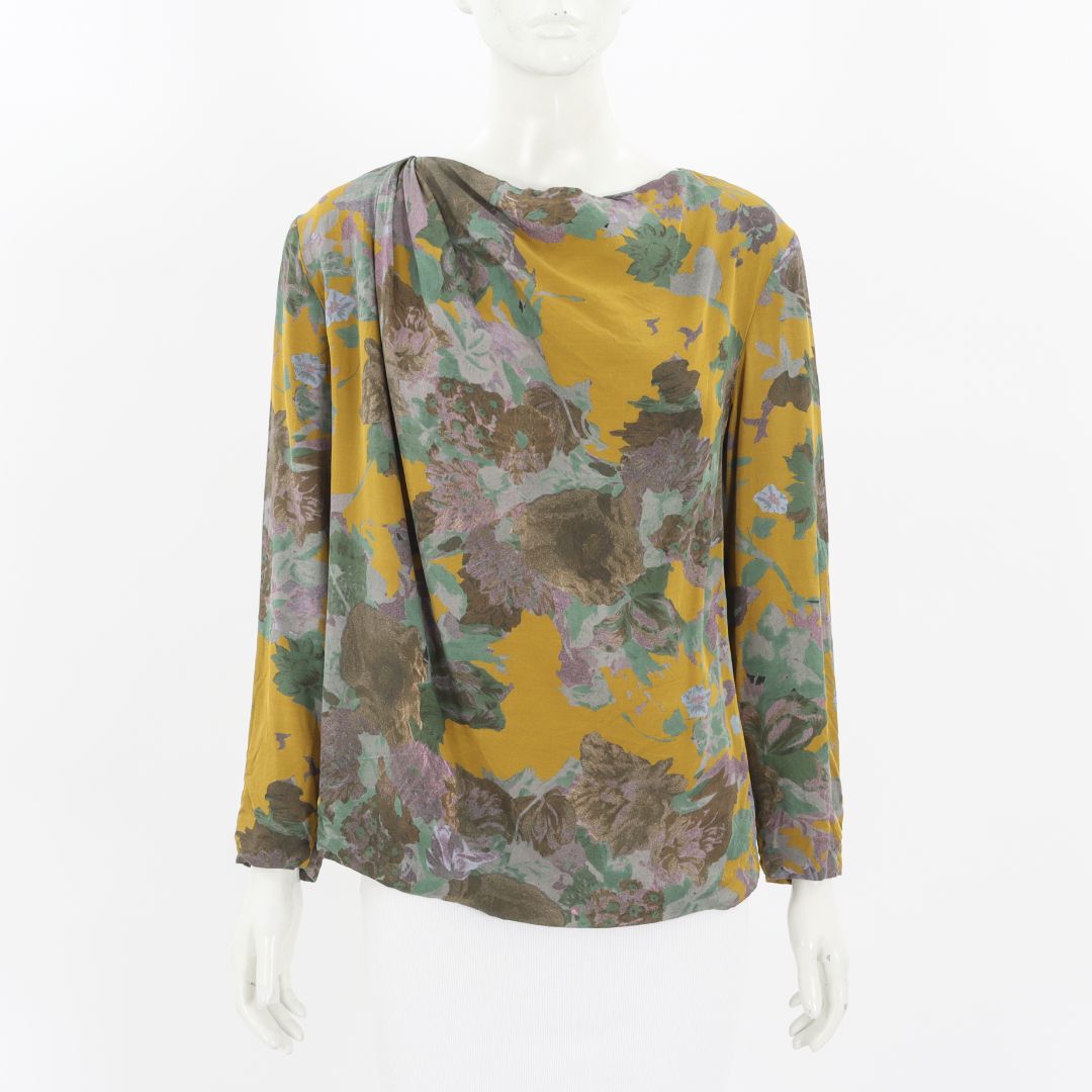 Dries Van Noten Printed Long Sleeve Top Size 38 | AU 10