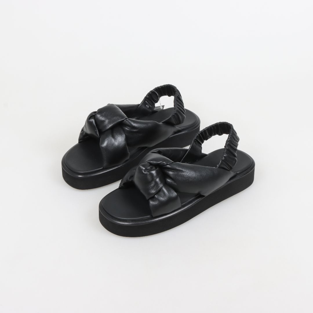 Miu Miu Leather Knot Platform Sandals Size 40