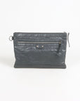 Balenciaga Leather Motorcross Classic Clip Clutch