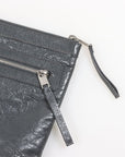 Balenciaga Leather Motorcross Classic Clip Clutch
