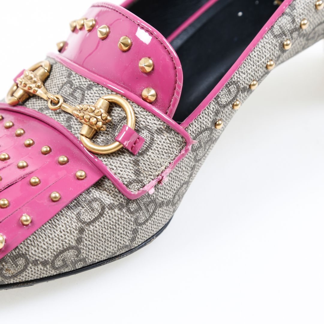 Gucci Horsebit Studded Pumps Size 38.5
