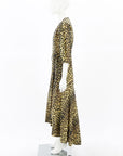 Ganni 'Bijou' Leopard Print Wrap Dress Size 38 | AU 10