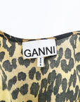 Ganni 'Bijou' Leopard Print Wrap Dress Size 38 | AU 10