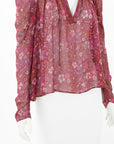 Ulla Johnson Renly Paisley Floral Silk Top Size US 2 | AU 6