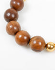 Marni Wooden Gold Beaded Necklace