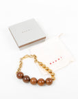 Marni Wooden Gold Beaded Necklace