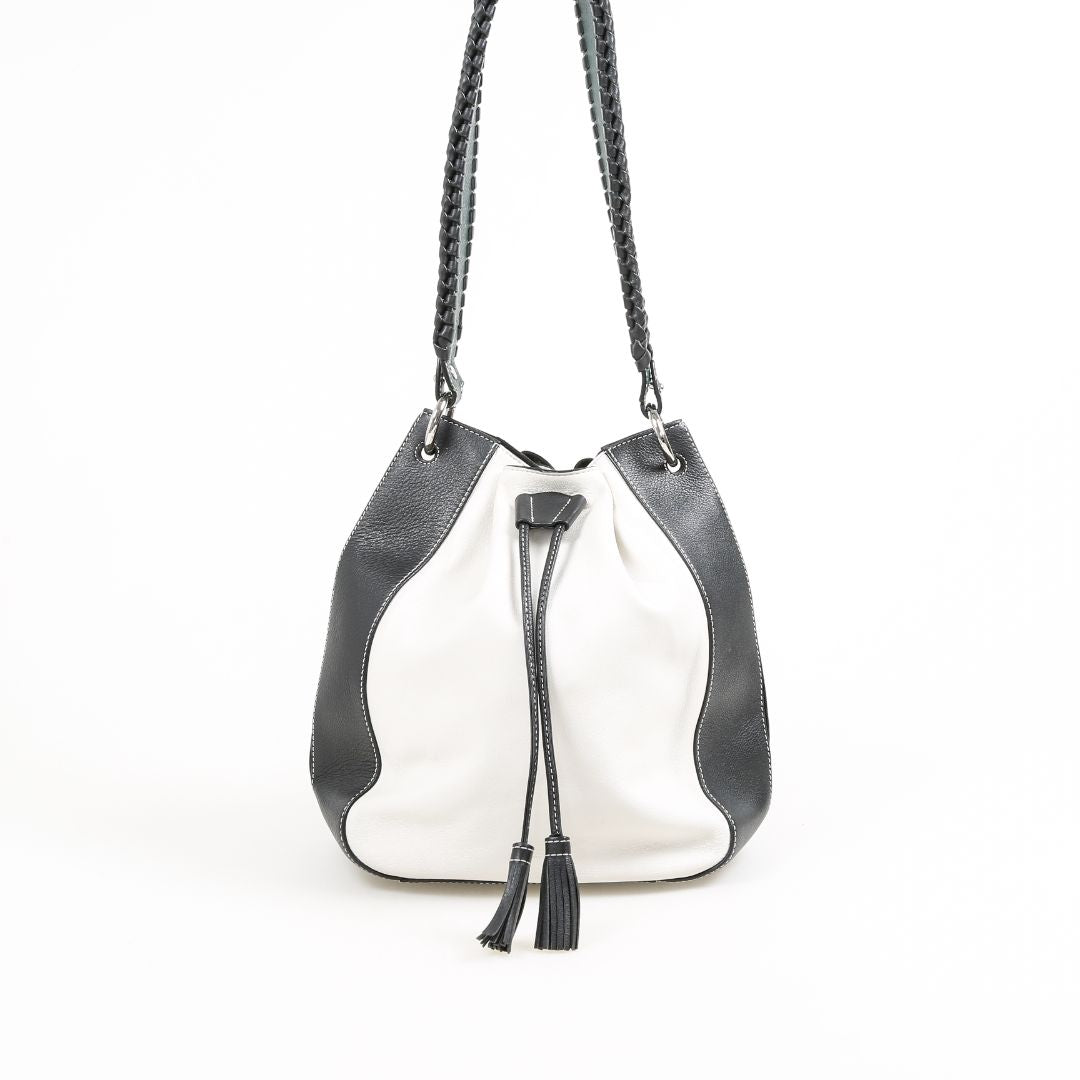 Strathberry X Collagerie Bolo Colourblock Large Leather Bucket Bag