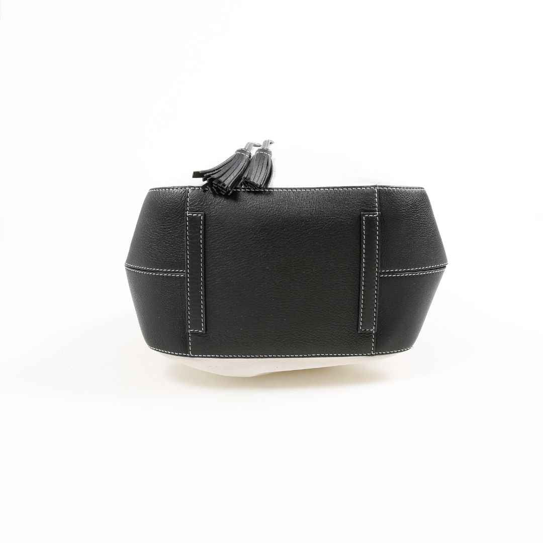 Strathberry X Collagerie Bolo Colourblock Large Leather Bucket Bag